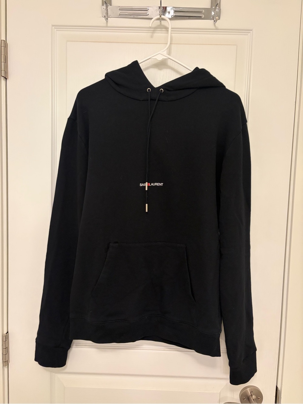 YSL- Saint Laurent Black Pullover Hoodie - Authentic